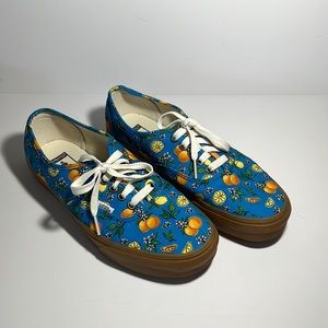 Vans Citrus Fruit Lace Up Shoes Gum Sole Mens 8.5 Womens 10